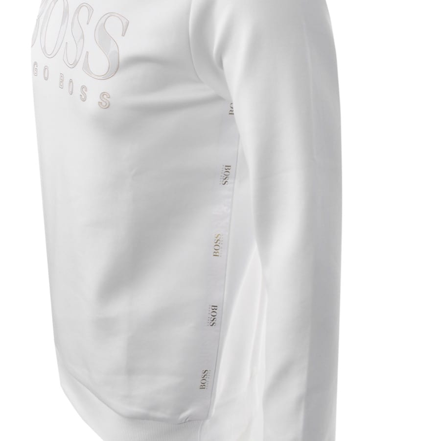Alternative Image for ProductBOSS Salbo Iconic Crew Neck Sweatshirt White3